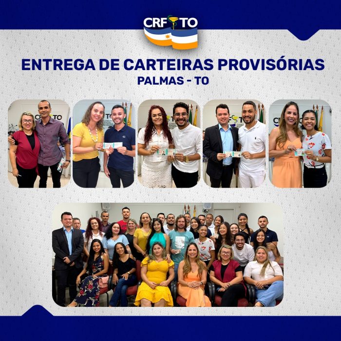 Palmas: Novos farmacêuticos recebem carteiras provisórias do CRF-TO