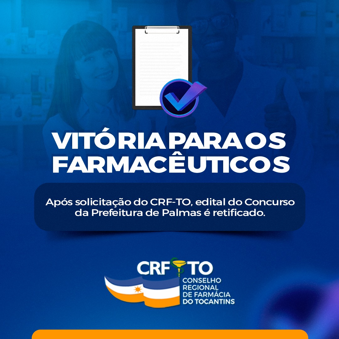 Retificação do Edital do Concurso da Prefeitura de Palmas para Farmacêutico!