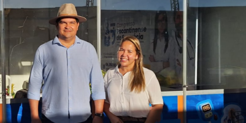 Secretário de Saúde do Tocantins e deputado Eduardo Mantoan visitam stand do CRF-TO na Agrotins