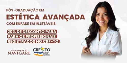 Parceria entre CRF-TO e Navigare oferece especialização em Estética Avançada com desconto exclusivo