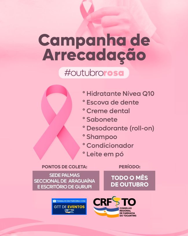 CRF-TO promove campanha de arrecadação em apoio ao Hospital de Amor de Palmas