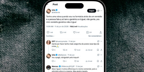 Postagem questionando eficácia dos genéricos viraliza e evidencia desconhecimento popular